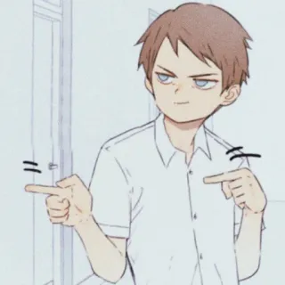 👏 50fa9a70 动漫, 男孩, 指, 表情包, 角色 telegram sticker