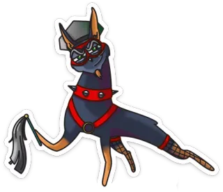 👄 38649f29 dog, animal, bdsm, bondage, fetish, costume whatsapp sticker