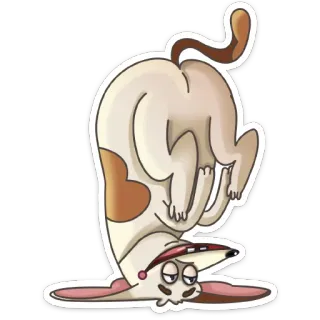 🙃 4e8161e6 cat, animal, cartoon, sleeping, cute, funny, pet whatsapp sticker