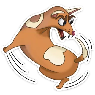 😠 65c81bf2 animal, doninha, desenho animado, engraçado, zangado, vida selvagem, fofo telegram sticker