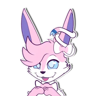 😊 1fac6cd7 Sylveon Pokemon pokemon, sylveon, carino, anime, kawaii whatsapp sticker