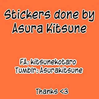 🎀 496c4b46 Kitsune Stickers done by Asura Kitsune
FA: kitsunekotaro
Tumblr: Asurakitsune
Thanks <3 adesivi, arte, kitsune, arte digitale, fan art, social media whatsapp sticker