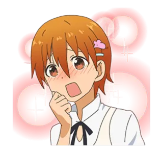 ☺️ d62043df 애니메이션, 귀여운, 여자, 볼빨개짐, 만화, 카와이 telegram sticker