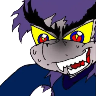 😈 8bbd3522 マンガ, 動物, 歯, モンスター, 怒り, キャラクター telegram sticker