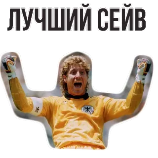 👌 71321f6f ЛУЧШИЙ СЕЙВ piłka nożna, bramkarz, sport, obrona, piłka nożna, celebracja, zwycięstwo telegram sticker