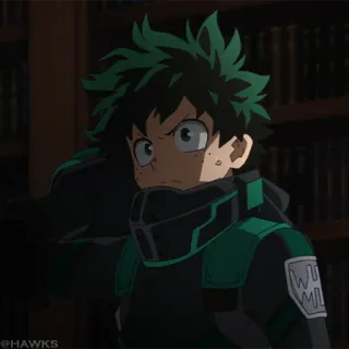 🟩 208761ce Izuku Midoriya My Hero Academia 动漫, 角色, 漫画, 绿谷出久, 我的英雄学院, 德久 telegram sticker