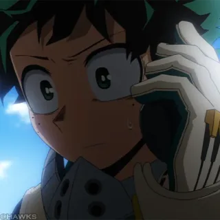 🟦 43e66f8e Izuku Midoriya My Hero Academia 动漫, 漫画, 我的英雄学院, 德久, 绿谷出久, 卡通 telegram sticker