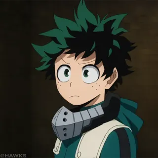 🟦 5a340ac7 Izuku Midoriya My Hero Academia 动漫, 漫画, 我的英雄学院, 绿谷出久, 德久, 少年 telegram sticker