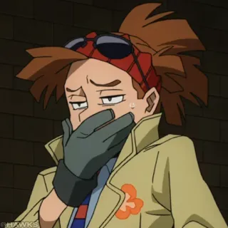 🟩 9628470e 动漫, 漫画, 角色, 担心, 手套, 汗 telegram sticker