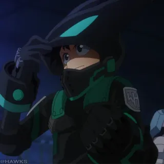 🟦 b82bc2f1 Izuku Midoriya My Hero Academia 动漫, 漫画, 英雄, 角色, 服装, 绿谷出久, 德久 telegram sticker