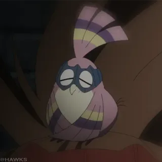 🟩 bd77936d @HAWKS 动漫, 鸟, 卡通, 紫色, 黄色 telegram sticker