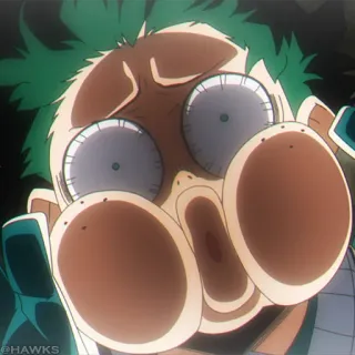 🟩 f4e6f4e8 HAWKS 搞笑, 动漫, 表情, 奇怪, 脸, 卡通 telegram sticker