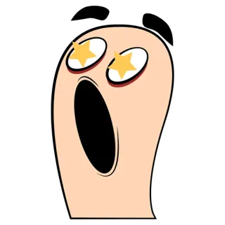 😮 0c770609 hantu, terkejut, kartun, terkejut, mata, tanda seru whatsapp sticker