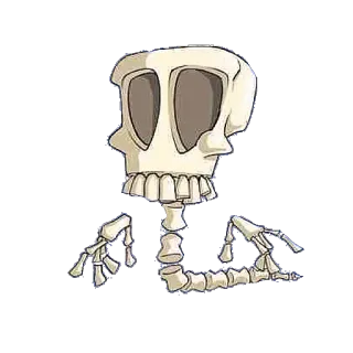 💀 577c1058 Skelett, Knochen, Anatomie, Halloween, Gruselig, Tot whatsapp sticker