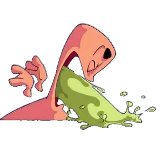 🤮 6a1a6034 Cartoon, Erbrechen, Krank, Ekelig, Figur, Kotzen whatsapp sticker