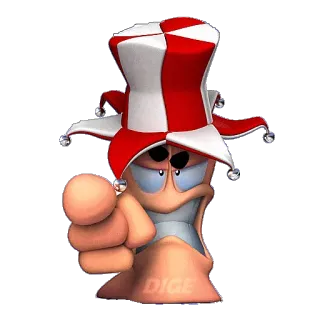 👆 b98822aa Cartoon, Beleidigung, Würmer, Spiel, Figur whatsapp sticker