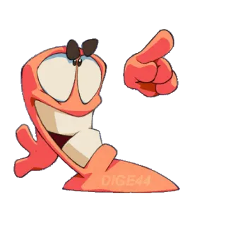 😺 c0d16efb Cartoon, Wurm, Zeigen, Figur whatsapp sticker