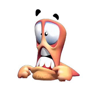 😳 c1852762 Earthworm Jim earthworm jim, wurm, cartoon, charakter, lustig, gaming whatsapp sticker