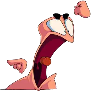 ๐ก 34a00998 Earthworm Jim cartoon, earthworm jim, retro, video game, worm telegram sticker