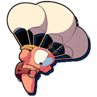 ๐ 5c91339a cartoon, parachute, skydiving, animation telegram sticker