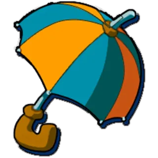 โ 8cb07843 umbrella, weather, rain, cartoon telegram sticker