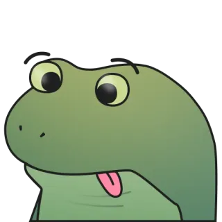 😶 6040dc77 grenouille, animal, dessin animé, drôle, mignon, mème whatsapp sticker