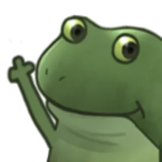 💁 f2d6fa8c frog, animal, green, waving whatsapp sticker