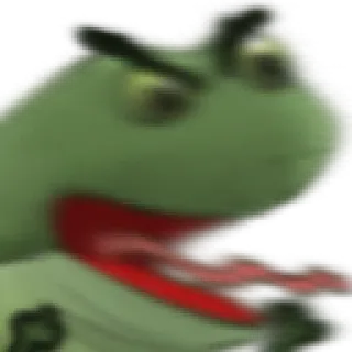 😂 0db394c0 개구리, 초록색, 화난 telegram sticker