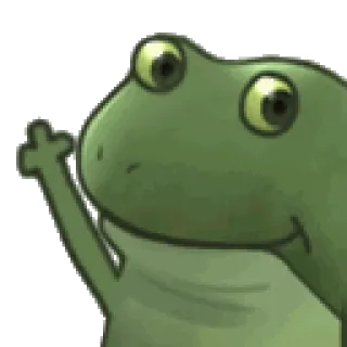 😂 3d8b608e 개구리, 중지, 모욕적인 제스처, 만화, 동물 telegram sticker