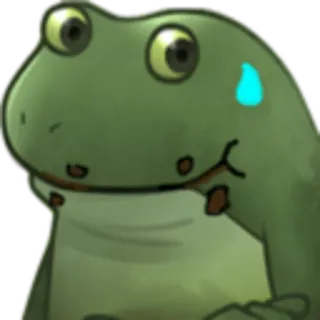 🍫 088cf827 개구리, 슬픈, 땀, 귀여운, 동물 telegram sticker