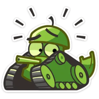 😳 e5843b91 panzer, militär, krieg, fahrzeug, cartoon, kampf whatsapp sticker