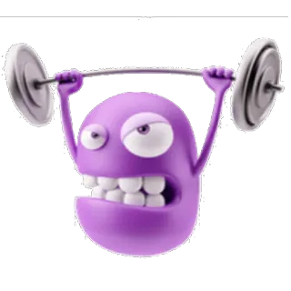 😜 19bd7087 angkat besi, emoji, latihan, gym, kebugaran, kekuatan, kartun telegram sticker