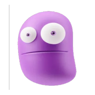 😳 1dfb1a60 Blob, Kartun, Ungu, Mata belo, Abstrak telegram sticker