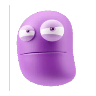 😏 440abd9f Emoji, Ungu, Kartun, Suasana hati, Ekspresi, Karakter telegram sticker