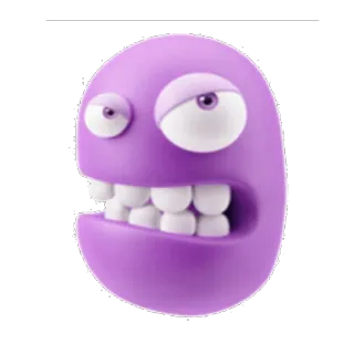 😤 620ba343 emoji, lucu, ungu, kartun, gila, wajah telegram sticker