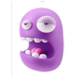 😏 786d805a Emoji, Ungu, Mengantuk, Lelah, Wajah telegram sticker