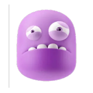 😢 7e65c3f3 Emoji, Ungu, Sedih, Wajah, Ekspresi, Kesal telegram sticker