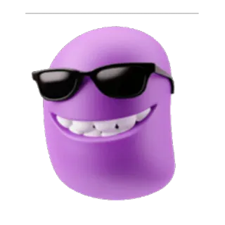 😬 aebddce6 Emoji, Ungu, Keren, Kacamata hitam, Lucu, Kartun telegram sticker