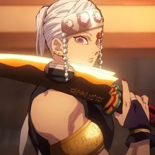 😐 b9175794 Tengen Uzui Demon Slayer Anime, Demon Slayer, Tengen Uzui, Spade, Katana, Arma, Intrattenimento telegram sticker