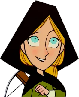 🙂 49c723be 만화, 궁수, 후드, 캐릭터, 금발, 소녀 telegram sticker