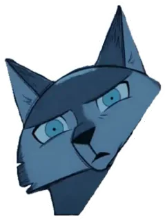 ❓ 926b90e0 고양이, 동물, 스티커, 만화, 파란색, 털복숭이 telegram sticker