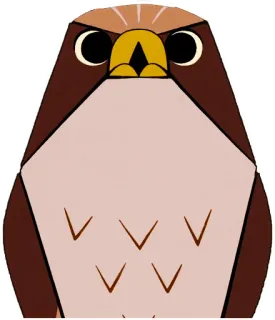 😶 b702d915 동물, 새, 매, 매, 기하학적 telegram sticker