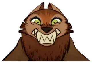 😬 c1609ae2 늑대, 동물, 야생, 만화, 화난, 이빨 telegram sticker