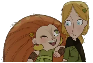 😜 cdea0e53 Wolfwalkers 애니메이션, 울프워커스, 영화, 만화, 우정, 캐릭터 telegram sticker