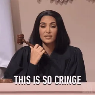 🤡 6b7d0849 THIS IS SO CRINGE cringe, judge, kim kardashian, humor, reaction telegram sticker