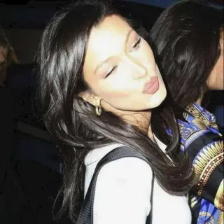 💋 8d484674 woman, model, portrait, celebrity, kiss, style, fashion, makeup telegram sticker