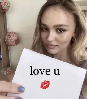 💋 c866642c love u love, kiss, greeting, affection, card, message telegram sticker