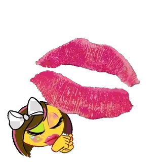 😘 ca7d1729 emoji, face, sad, lips, kiss, bow telegram sticker