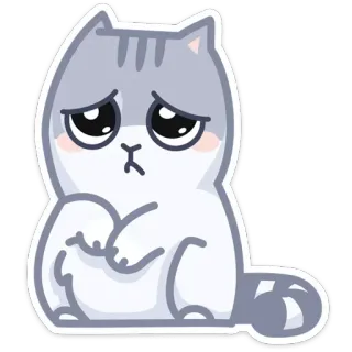 🥺 dc960a3e cat, sad, cute, cartoon telegram sticker