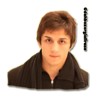 💙 3fb6af55 @dehbozorglalireza ritratto, uomo, sciarpa, lalireza, dehbozorglalireza telegram sticker